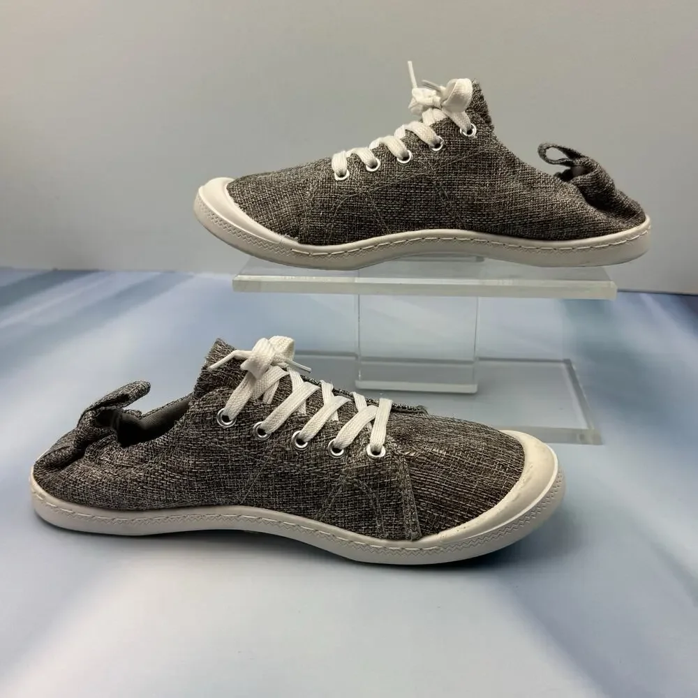 Sole Mate Women’s Shoes Size 7 Fabric Upper Canvas Casual Comfort Slip‎ On EUC